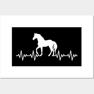 Horse Heartbeat Gift For Horse Lovers Posters and Art